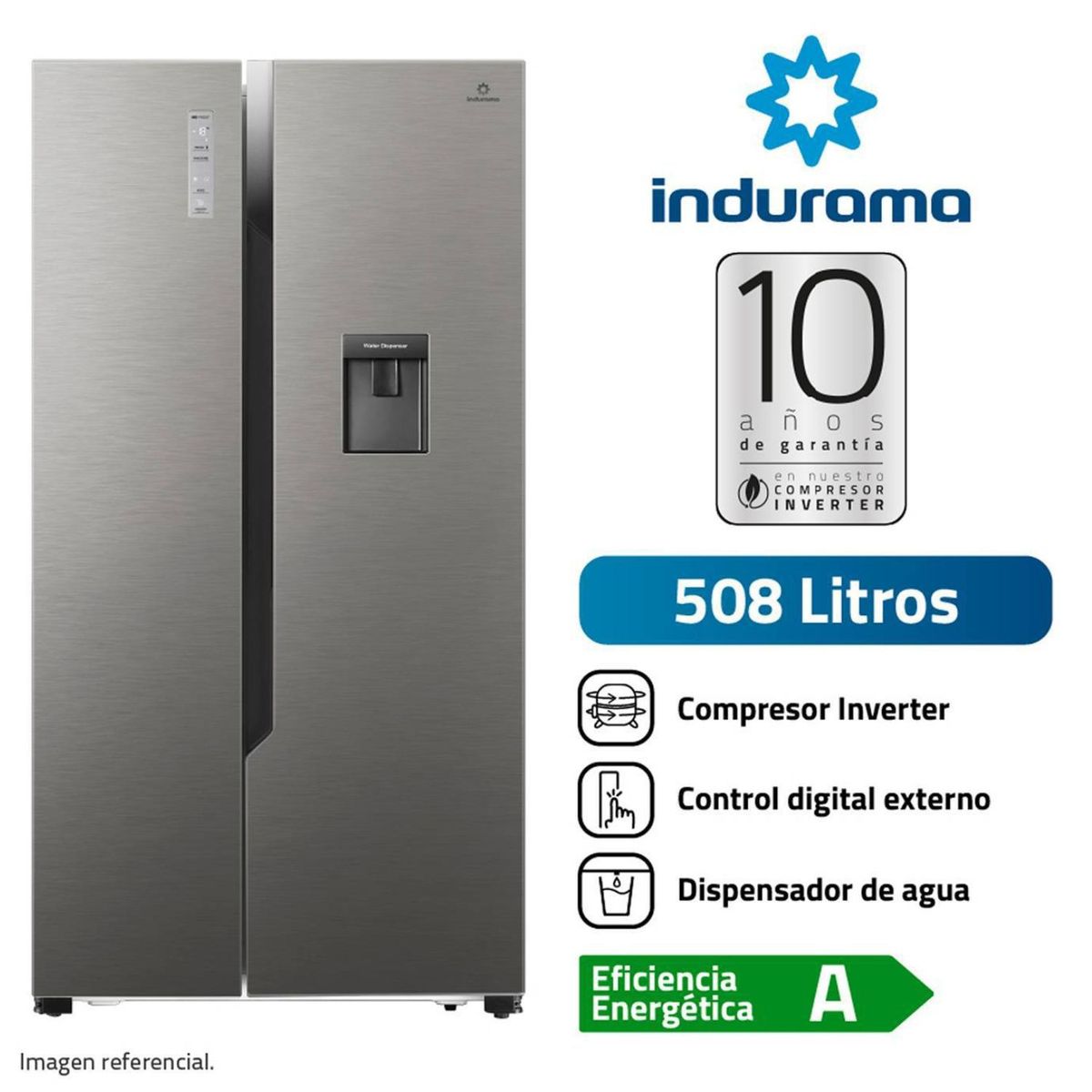 INDURAMA - Refrigeradora Indurama 508l Ri-788DI Croma Ri-788D i