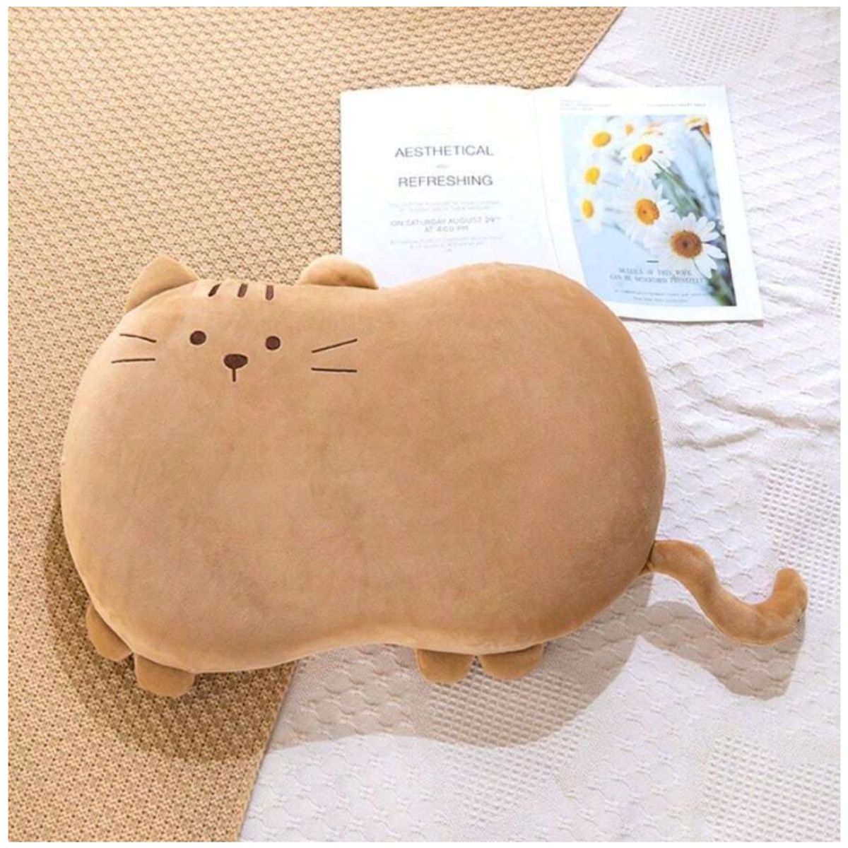 INSPIRA MARKET - Almohada Cojin de Cama Sofa Gato Memory Foam