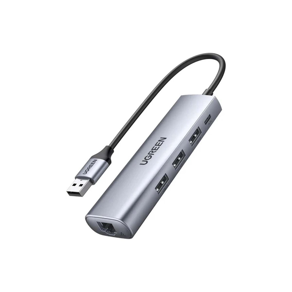 UGREEN - Hub Ugreen Usb 3.0 3 Port Usb 3.0 + Rj45 + Micro Usb Grey