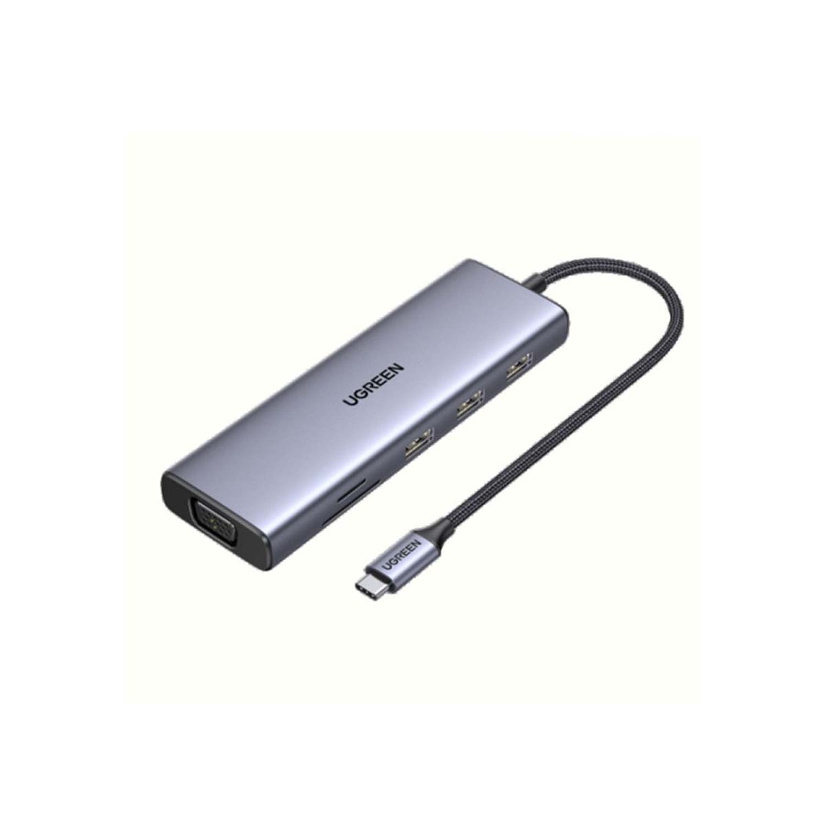 UGREEN - Hub Ugreen Usb-C 10 In 1 HdmiVga 4K Ethernet 1Gbps 100W Pd Grey
