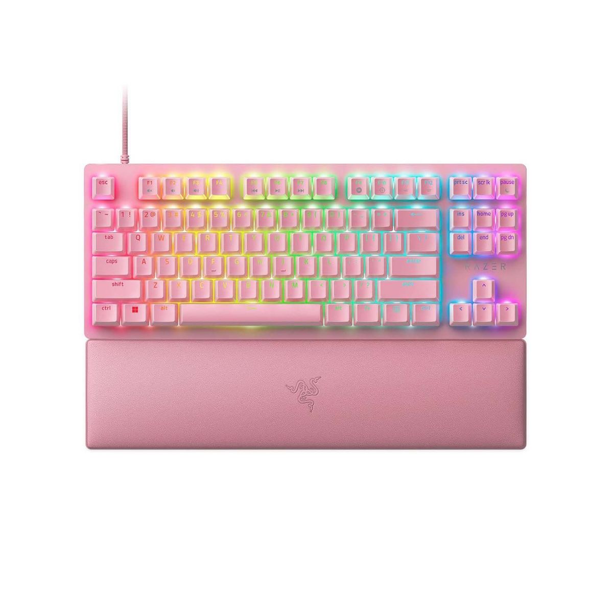 RAZER - Teclado Razer Huntsman V2 Tkl Opto Mechanical USB-C Switch Red Quartz