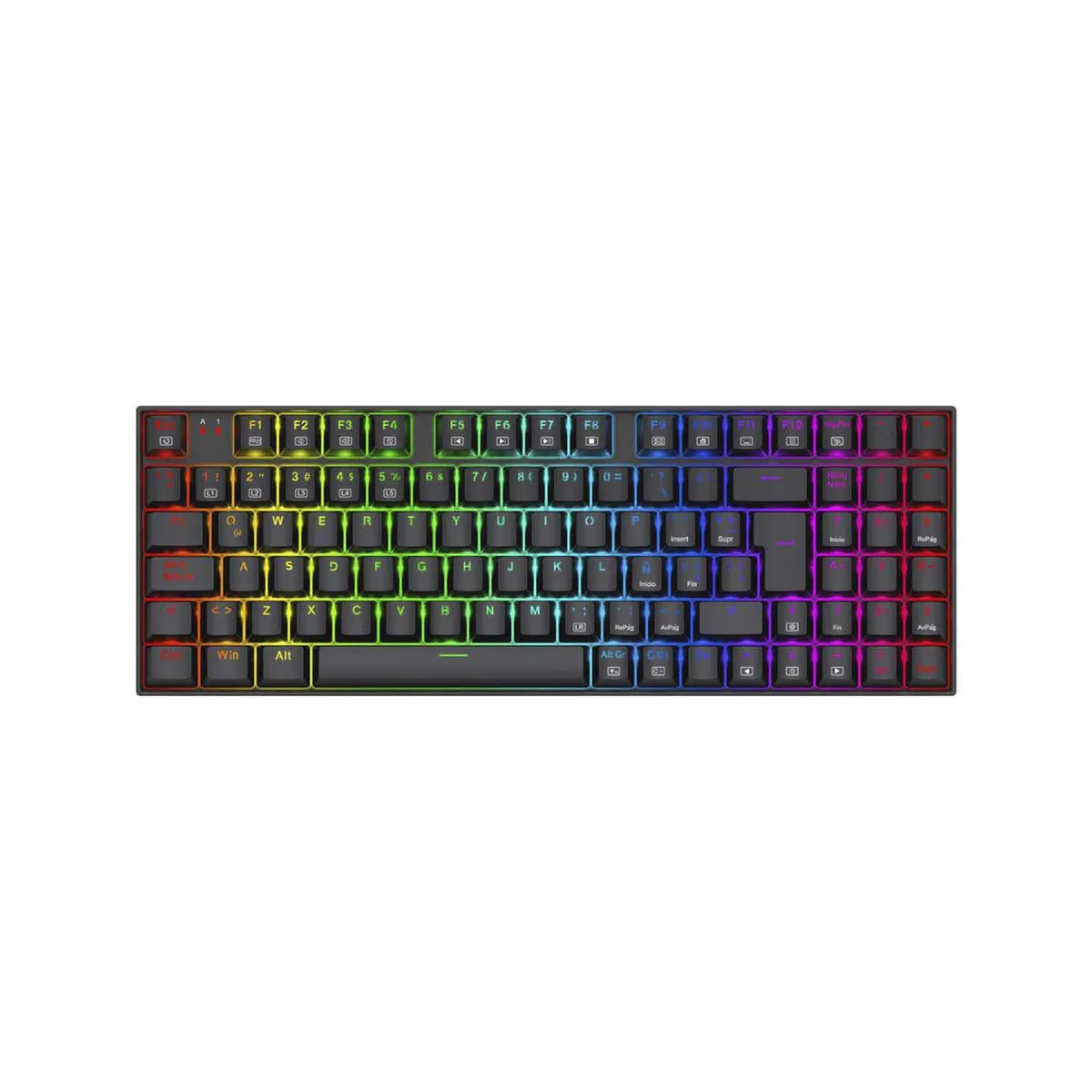 REDRAGON - Teclado Redragon Ziggs K669 Rgb Sp Spanish Red