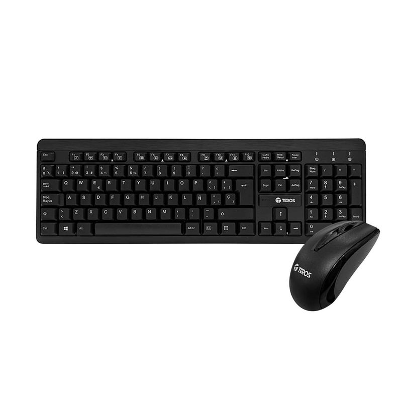 TEROS - Kit Inalámbrico Teclado+Mouse Teros TE4061N-2.4Ghz Usb Sp Black