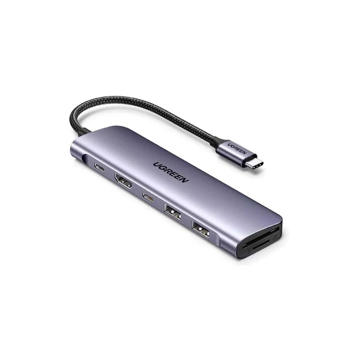 UGREEN - Hub Ugreen Usb-C Cm195 7 En 1 Multifunction Adapter 100W Grey