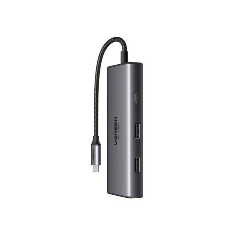 UGREEN - Hub Ugreen Revodok 206 Usb-C 6 In 1 Multifunction 100W Cm498 Grey