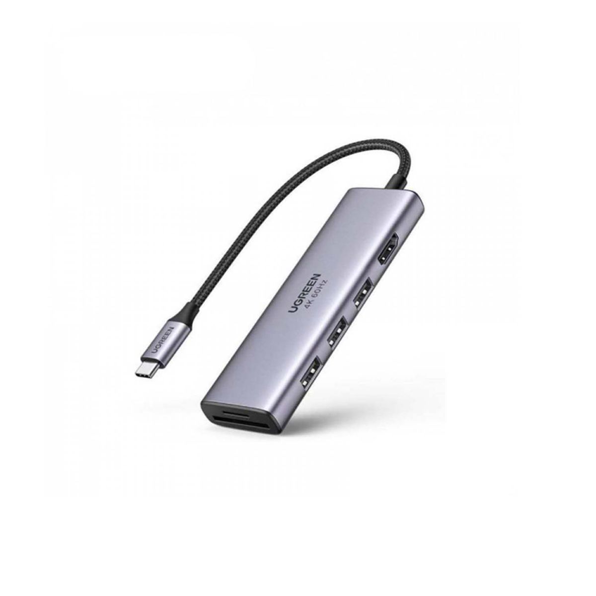UGREEN - Hub Ugreen Usb-C 6 In 1 Hdmi4K @30Hz Us3.0 3Sd/Tf Cm511-20956A Grey