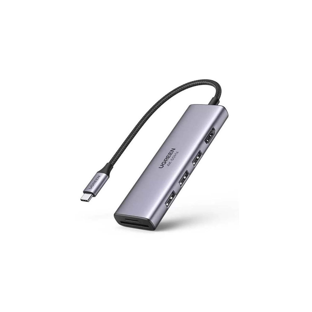 UGREEN - Hub Ugreen Usb-C 6 In 1 Hdmi/Sd/Tf 3Xusb 3.0 4K@60Hz Cm511-Grey