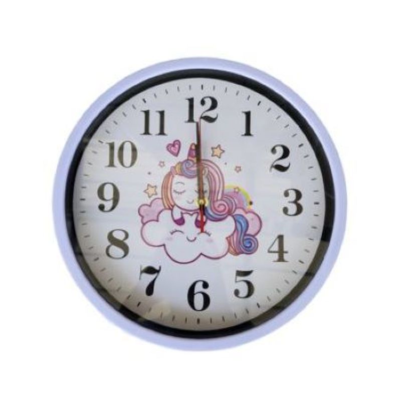 GENERICO - Reloj de pared de 30cm con dibujos - Blanco