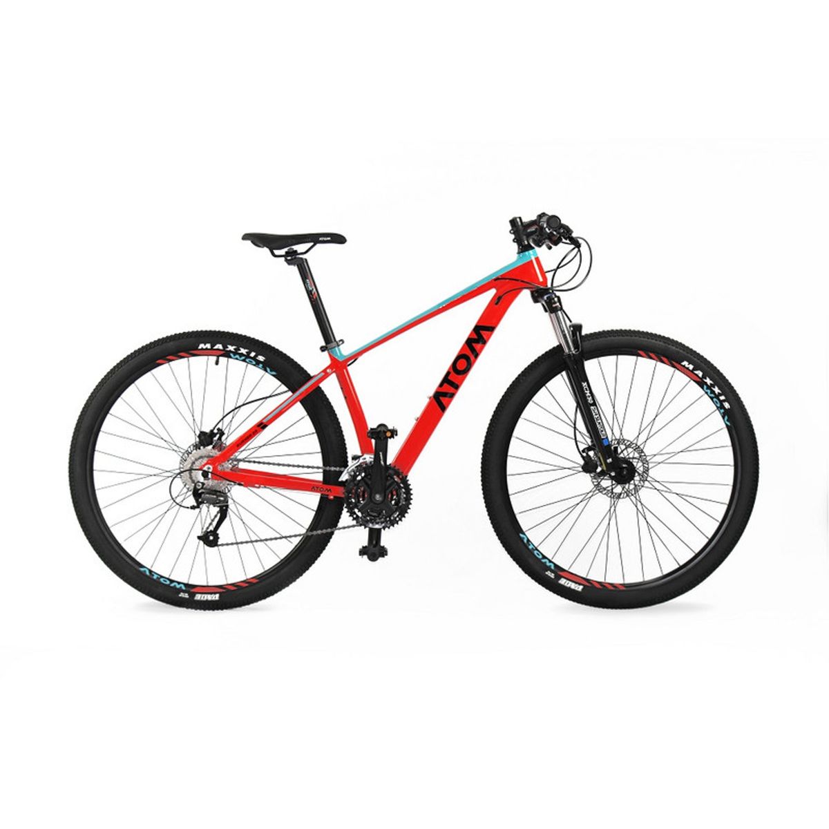 ATOM - BICICLETA ATOM BURNER ARO 29 TALLA 18 ROJO + CASCO NEGRO