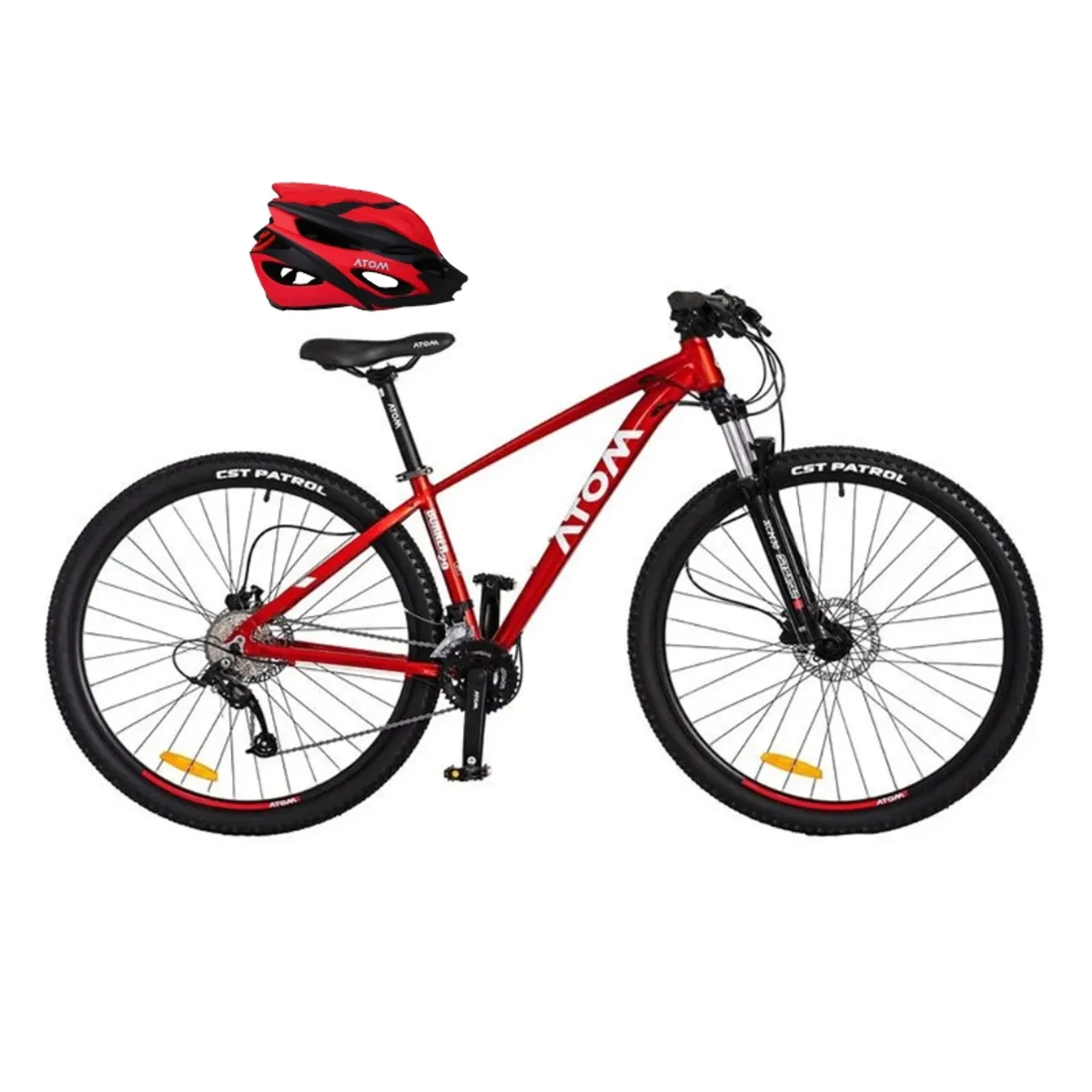 ATOM - BICICLETA ATOM BURNER ARO 29 TALLA 16 ROJO GLOSS + CASCO ROJO