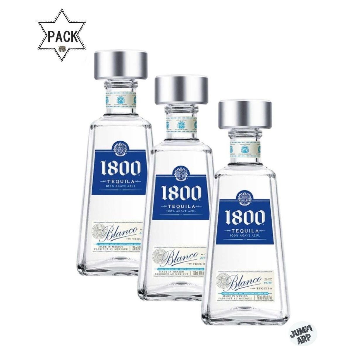 1800 - Pack 3 Unidades Tequila 1800 Silver 750ml
