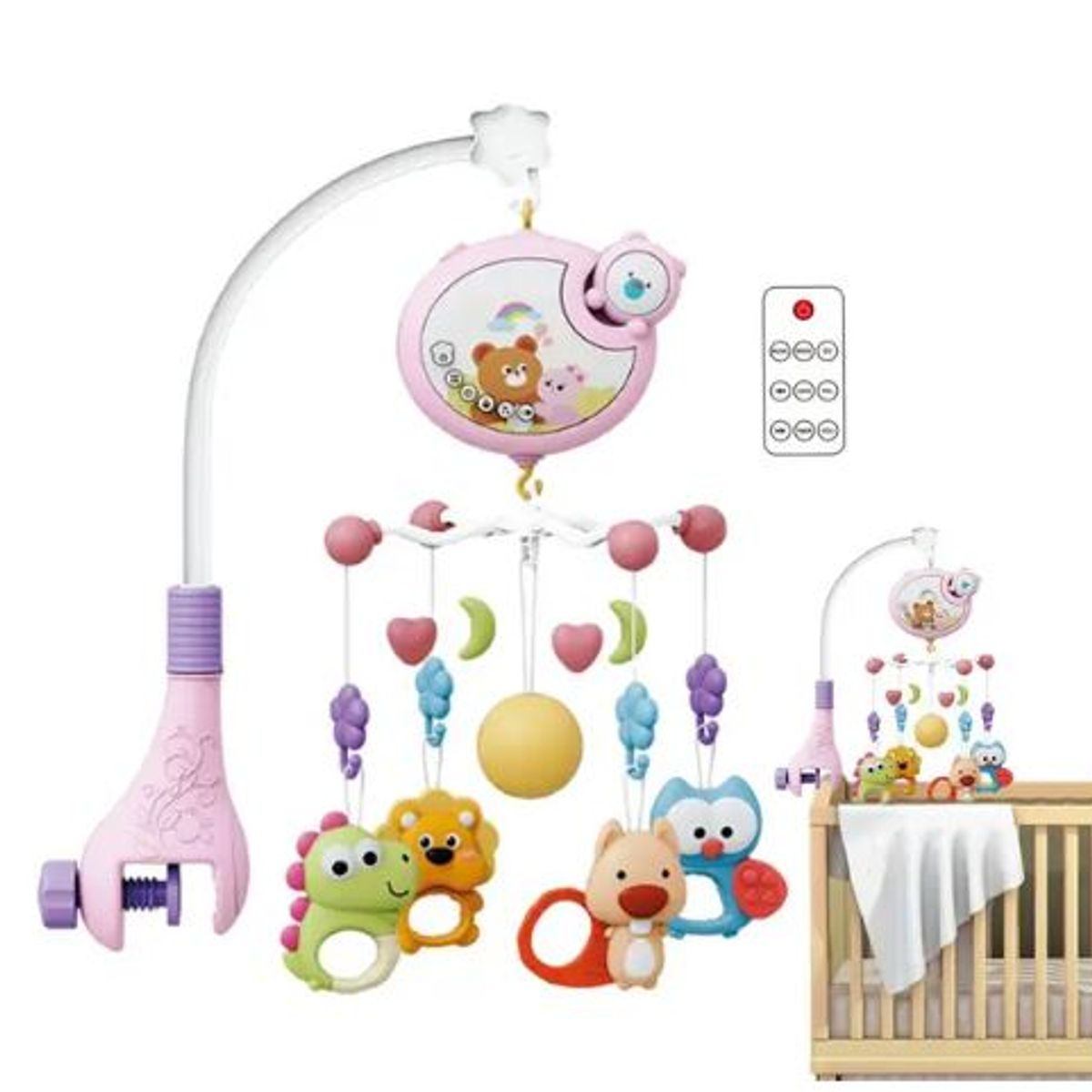 GENERICO - Móvil Cuna Proyector Imagen Musical con Control Remoto