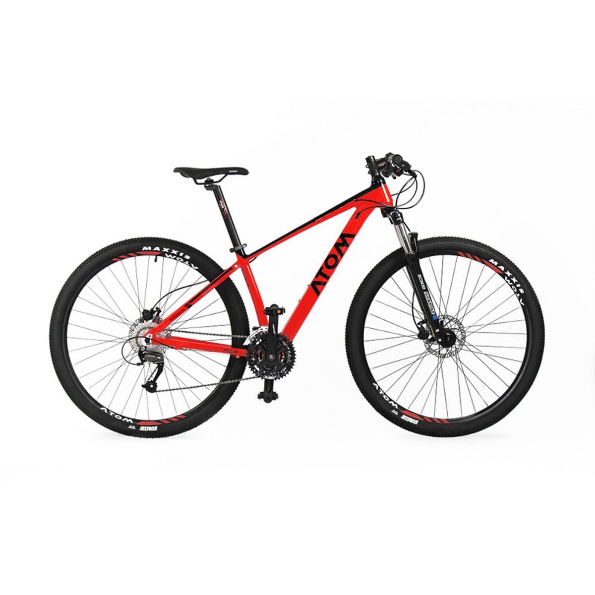 ATOM - BICICLETA ATOM BURNER ARO 29 TALLA 18 ROJO + CASCO NEGRO