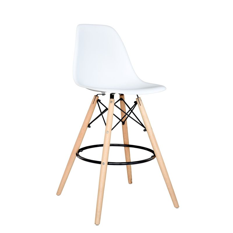 BONNO - Banco Para Bar Eames Fijo Blanco Bonno