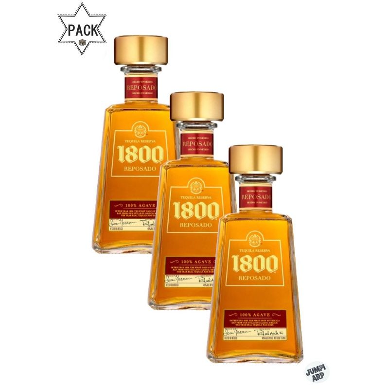 1800 - Pack 3 Unidades Tequila Reserva 1800 Reposado 750ml