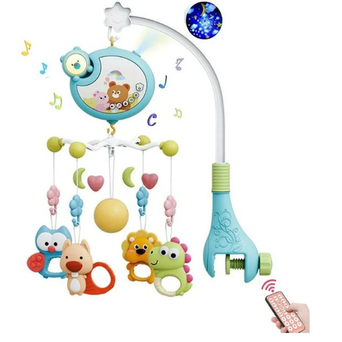 GENERICO - Móvil Cuna Proyector Imagen Musical con Control Remoto
