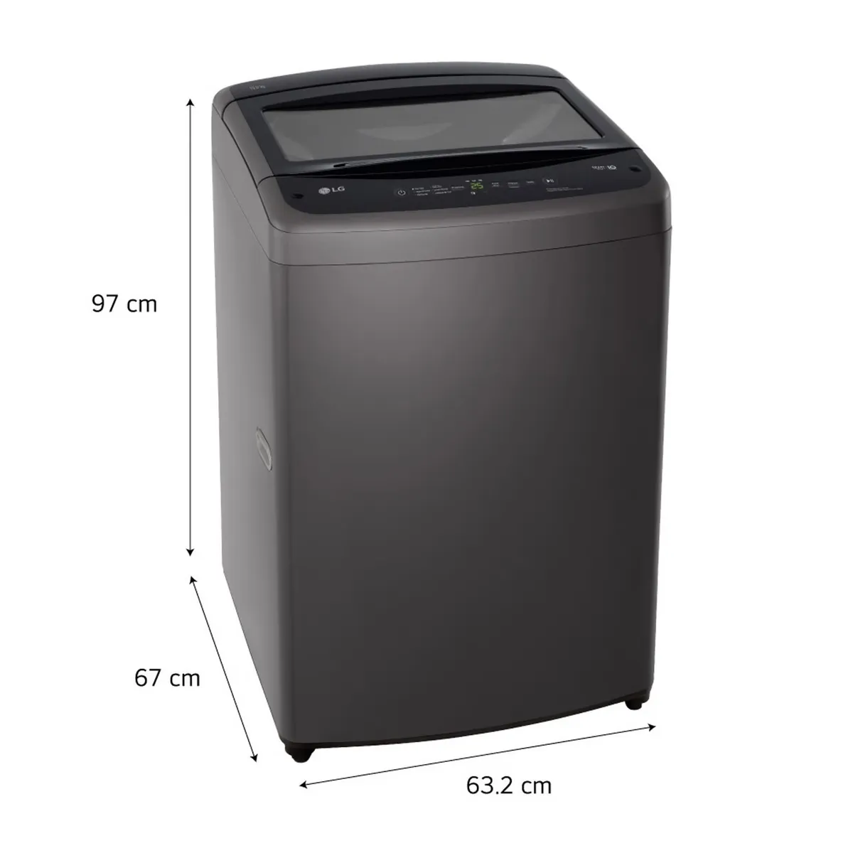 LG - Lavadora LG 19 kg Turbodrum Carga Superior Wt19BVTB Negro