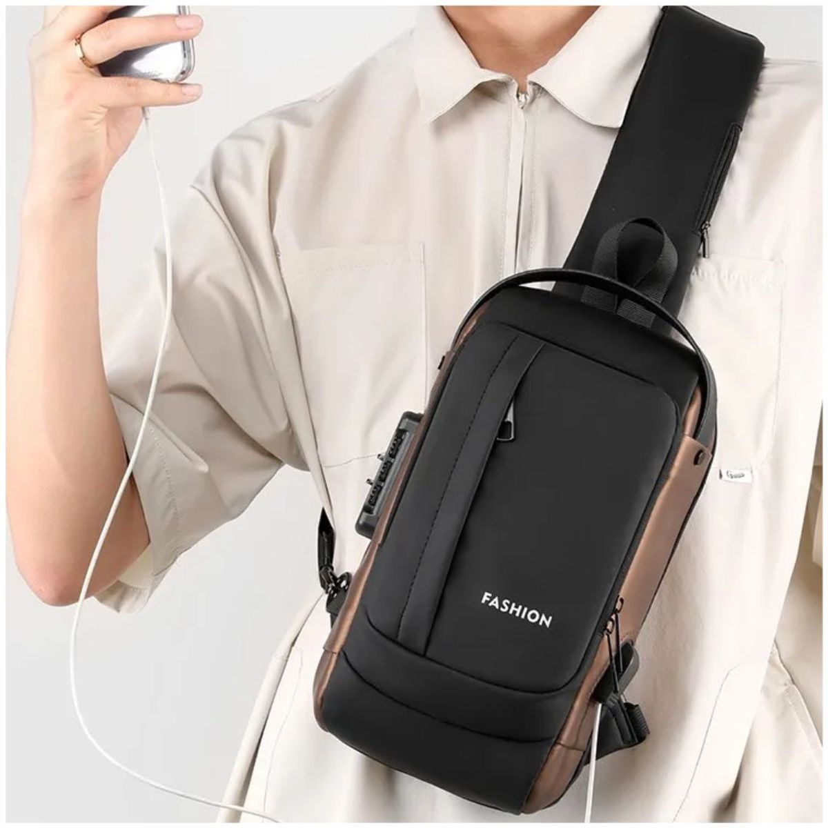 GENERICO - Mochila Morral Riñonera Juvenil Elegante Antirrobo