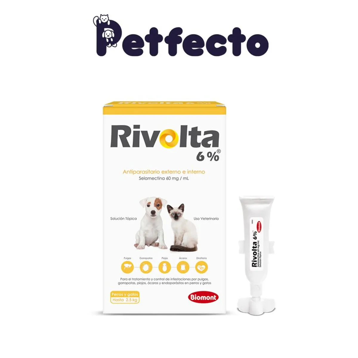 RIVOLTA - RIVOLTA 6% X0.25 mL (hasta 2.5 kg.) - ANTIPULGAS PARA GATOS