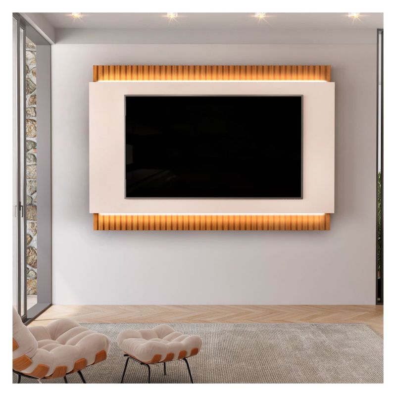 PAZART MUEBLES - CENTRO DE ENTRETENIMIENTO PANEL DELHI  CEDRO 75