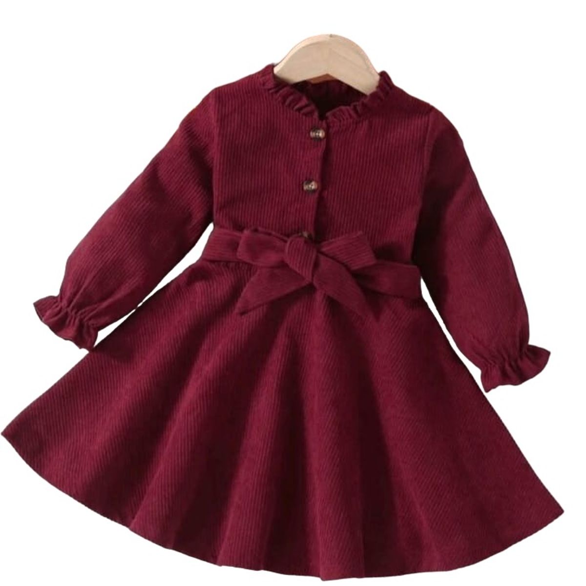 GENERICO - Vestido Vino Baby Corduroy