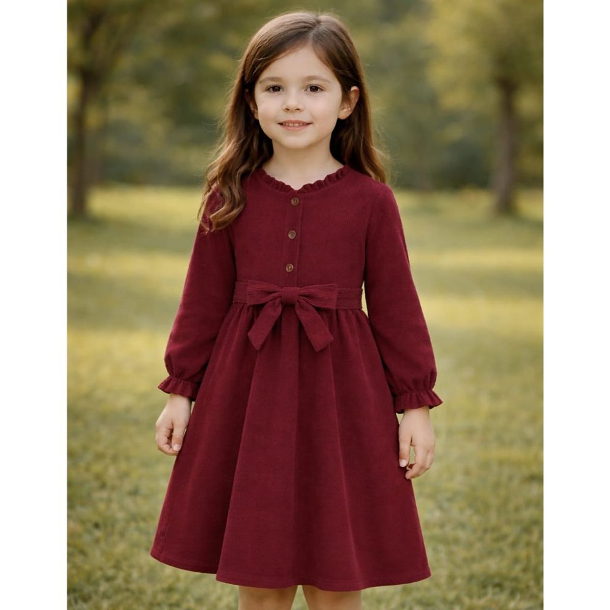 GENERICO - Vestido Vino Baby Corduroy