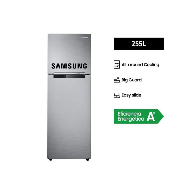 SAMSUNG - Refrigeradora Samsung RT25FARADS8 Top Freezer No Frost 255 Litros Silver