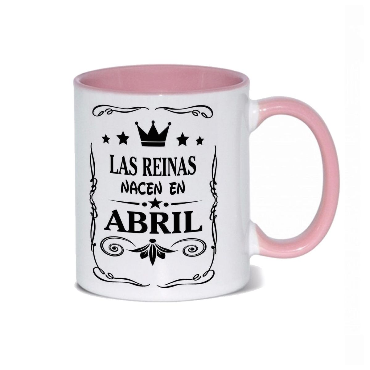 GENERICO - Taza Mug 11oz LAS REINAS NACEN EN ABRIL - Rosa