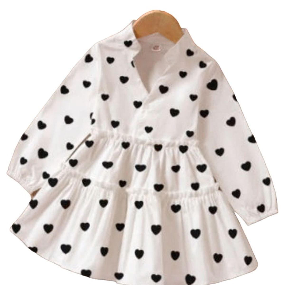 GENERICO - Vestido Corazones Negros