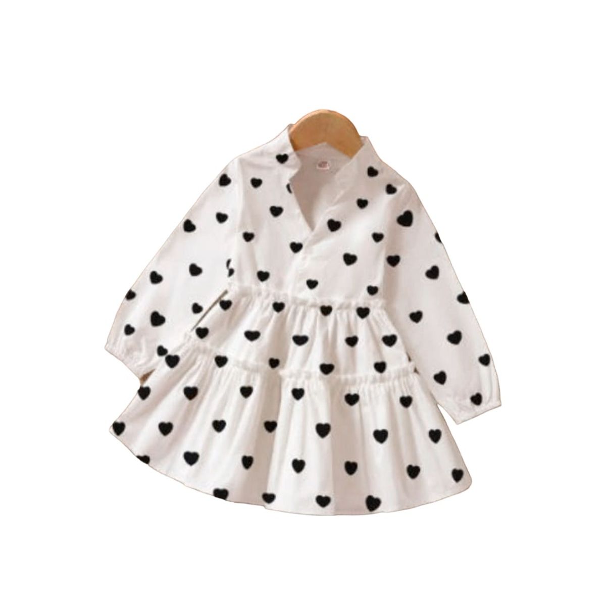 GENERICO - Vestido Corazones Negros