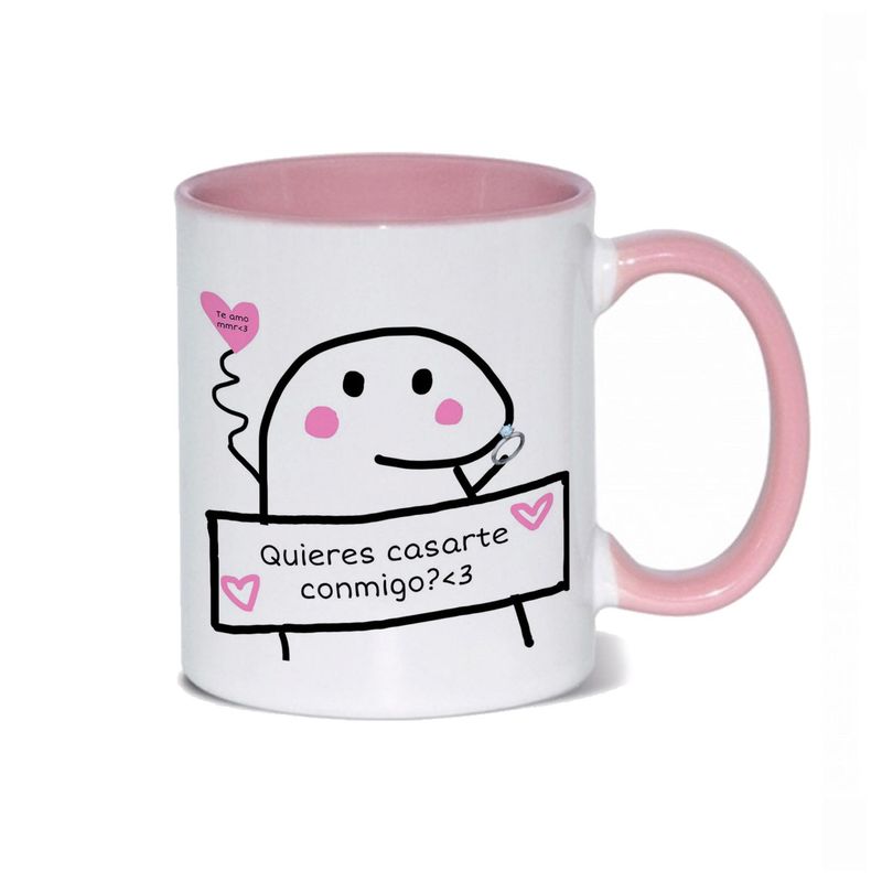 GENERICO - Taza Mug 11oz QUIERES CASARTE CONMIGO - ROSA