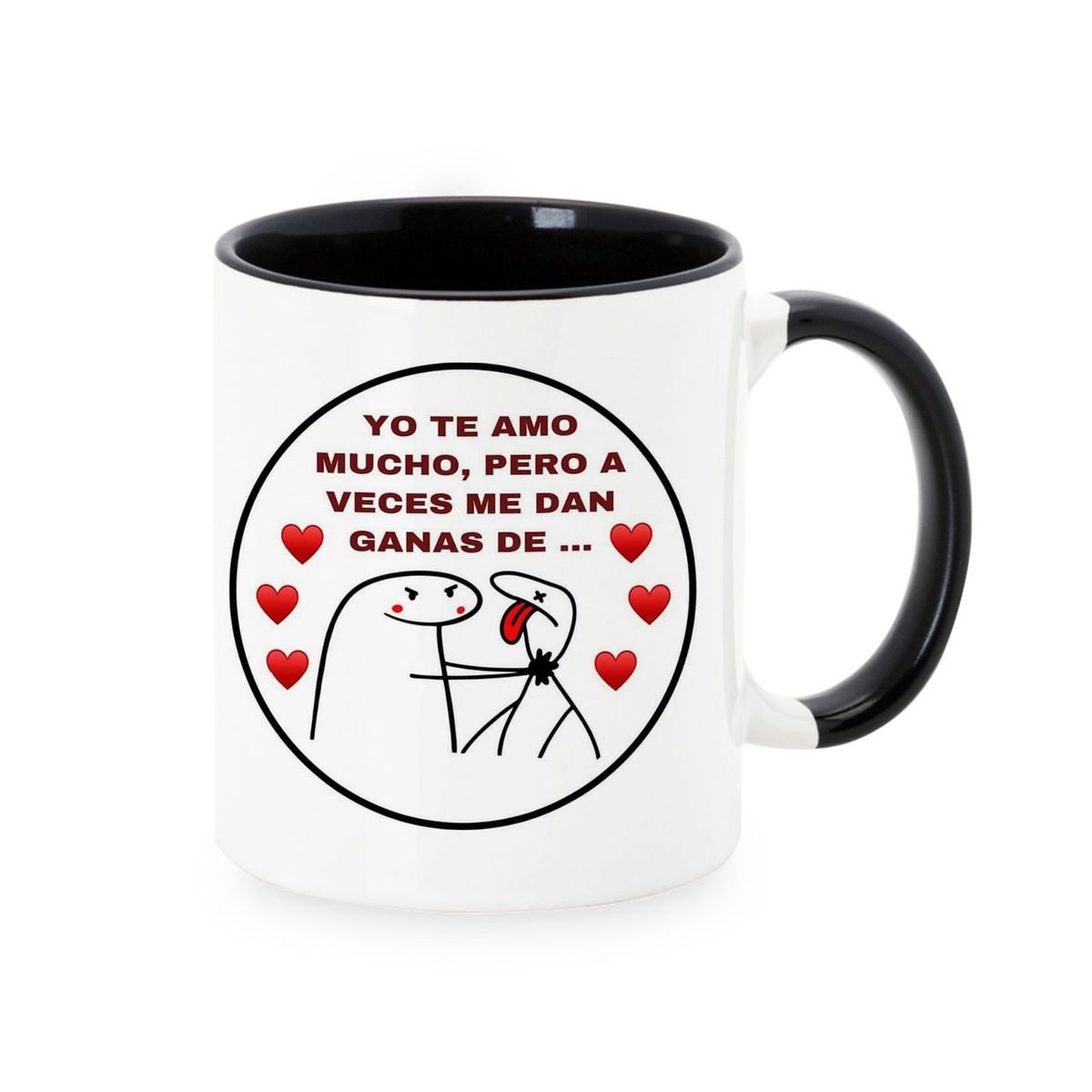 GENERICO - Taza Mug 11oz YO TE AMO MUCHO - NEGRO.