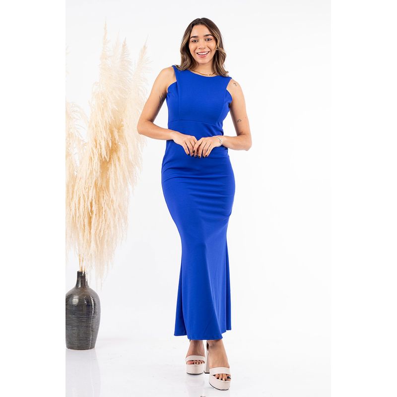 GENERICO - Vestido Largo Aurora Color Vino Estacion 108