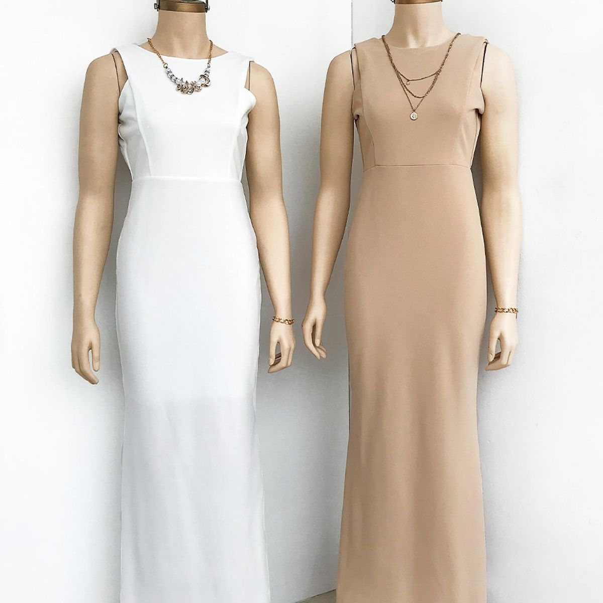 GENERICO - Vestido Largo Aurora Color Beige Estacion 108