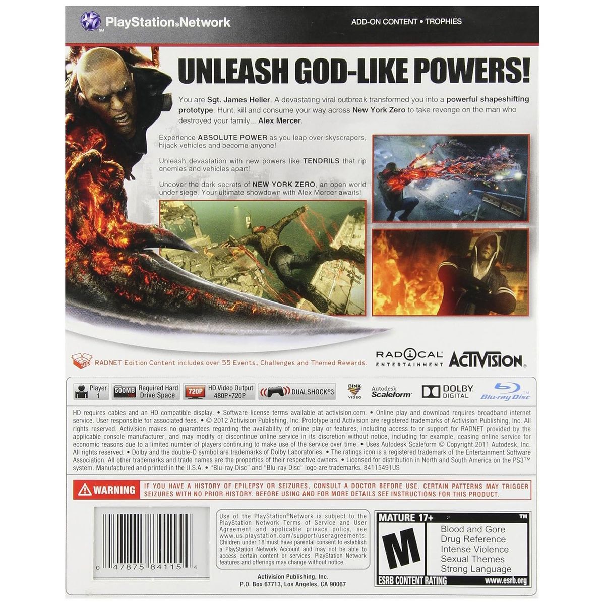ACTIVISION - Prototype 2 Playstation 3 Sony