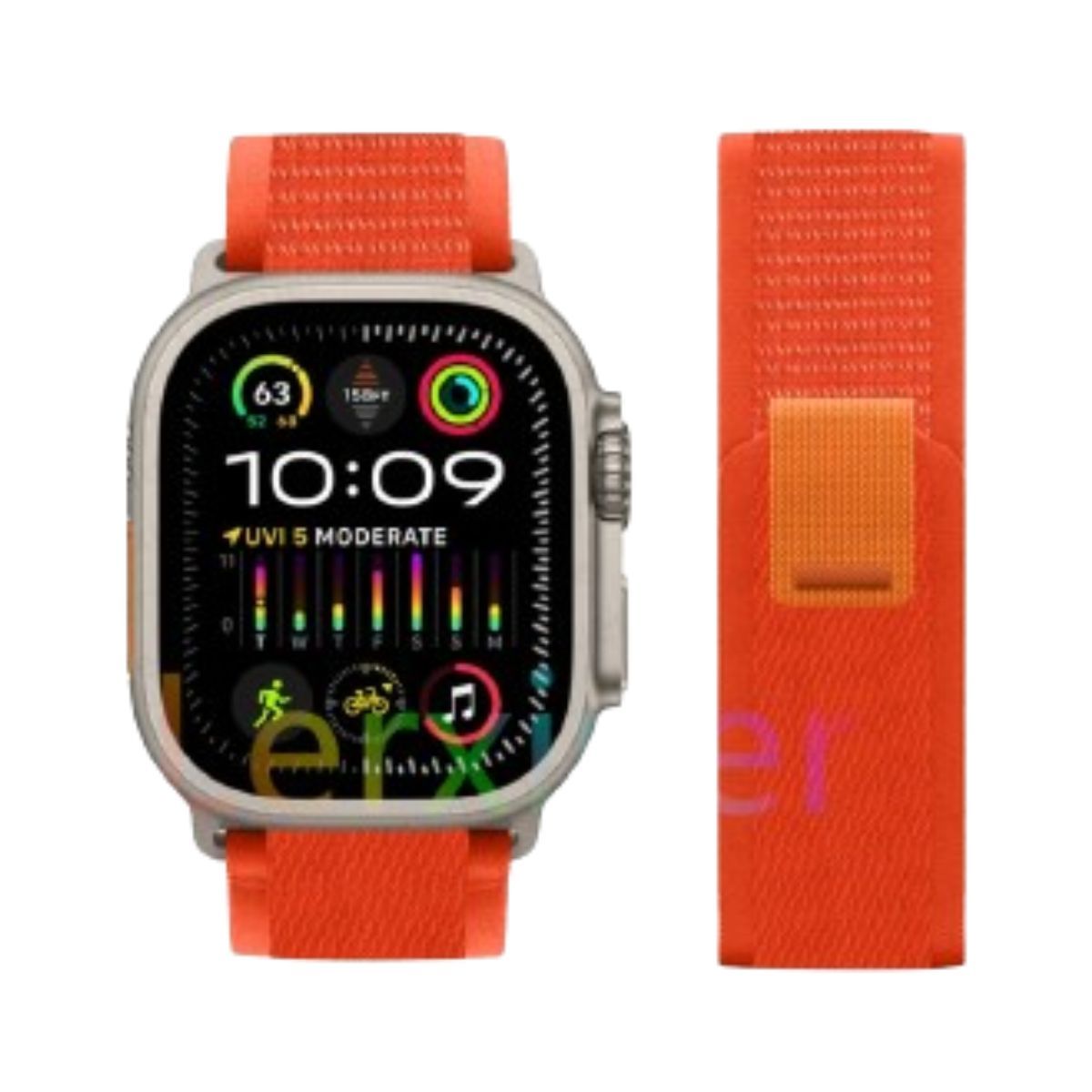 IMPORTADO MC - Correa Trail Loop Apple Watch y Smartwatch 42-44-45-49mm Naranja