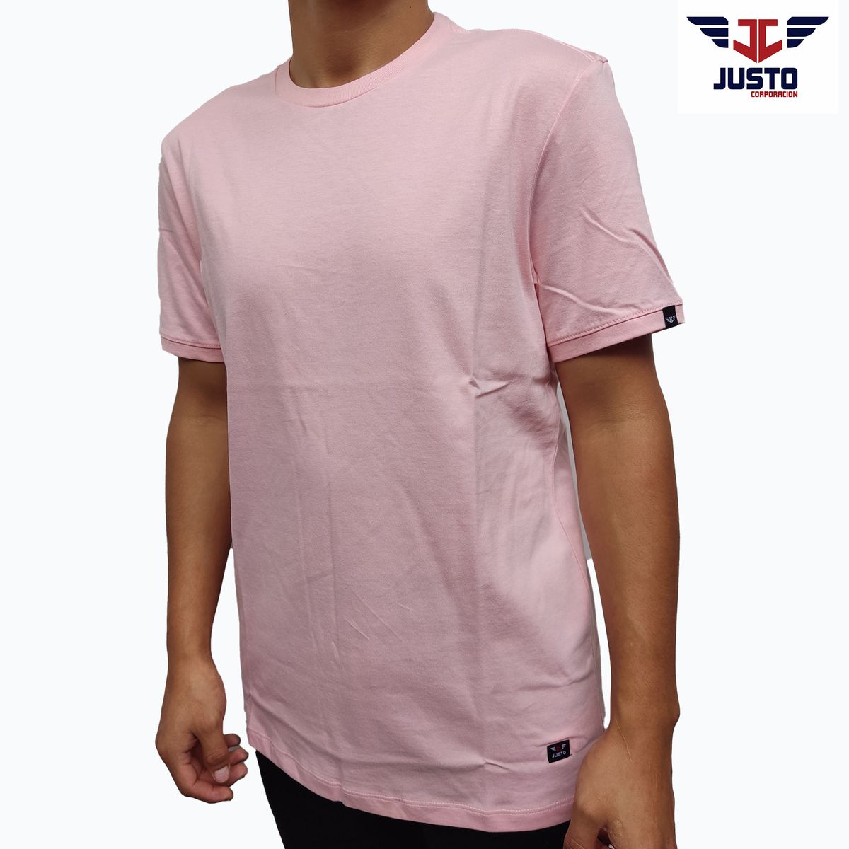 JUSTO - POLO PARA HOMBRE ROSADO T-SHIRT - ALGODON