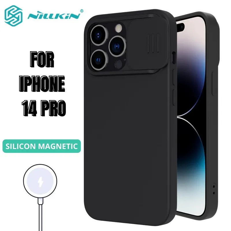 NILLKIN - Case Nillkin Silicone Black - iPhone 14 Pro (MagSafe)