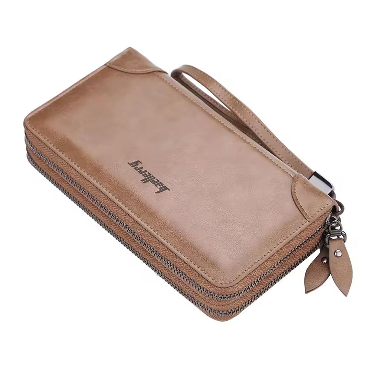 BAELLERRY - BILLETERA LARGA HOMBRE CUERO MONEDERO CON CIERRE BAELLERRY - M003