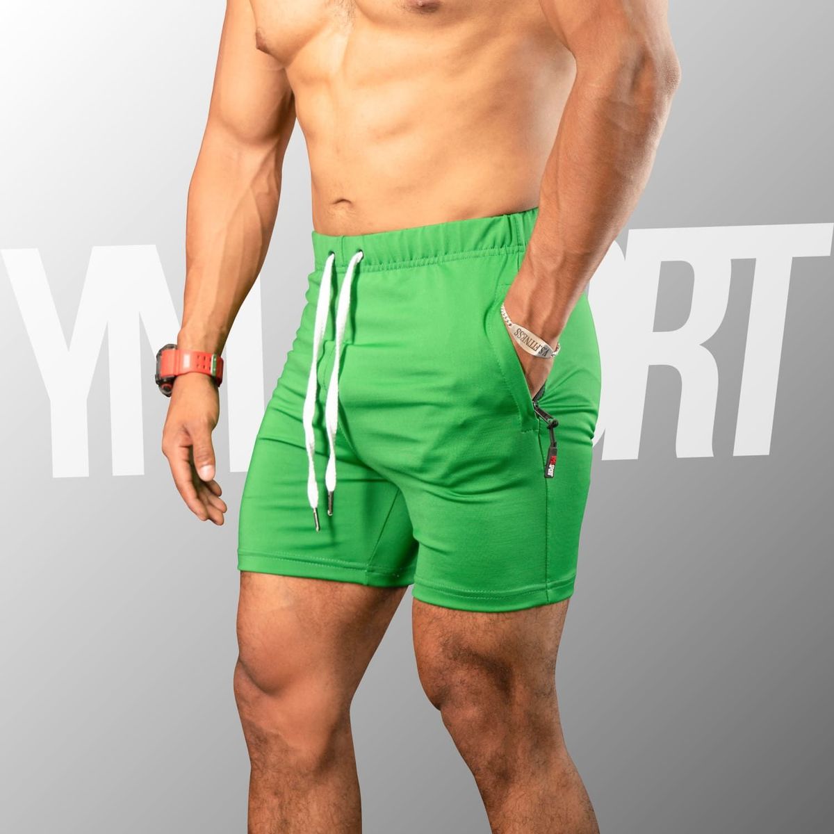 YML SPORT - Short de Entrenamiento Hombre - Short GYM Verde - YML SPORT
