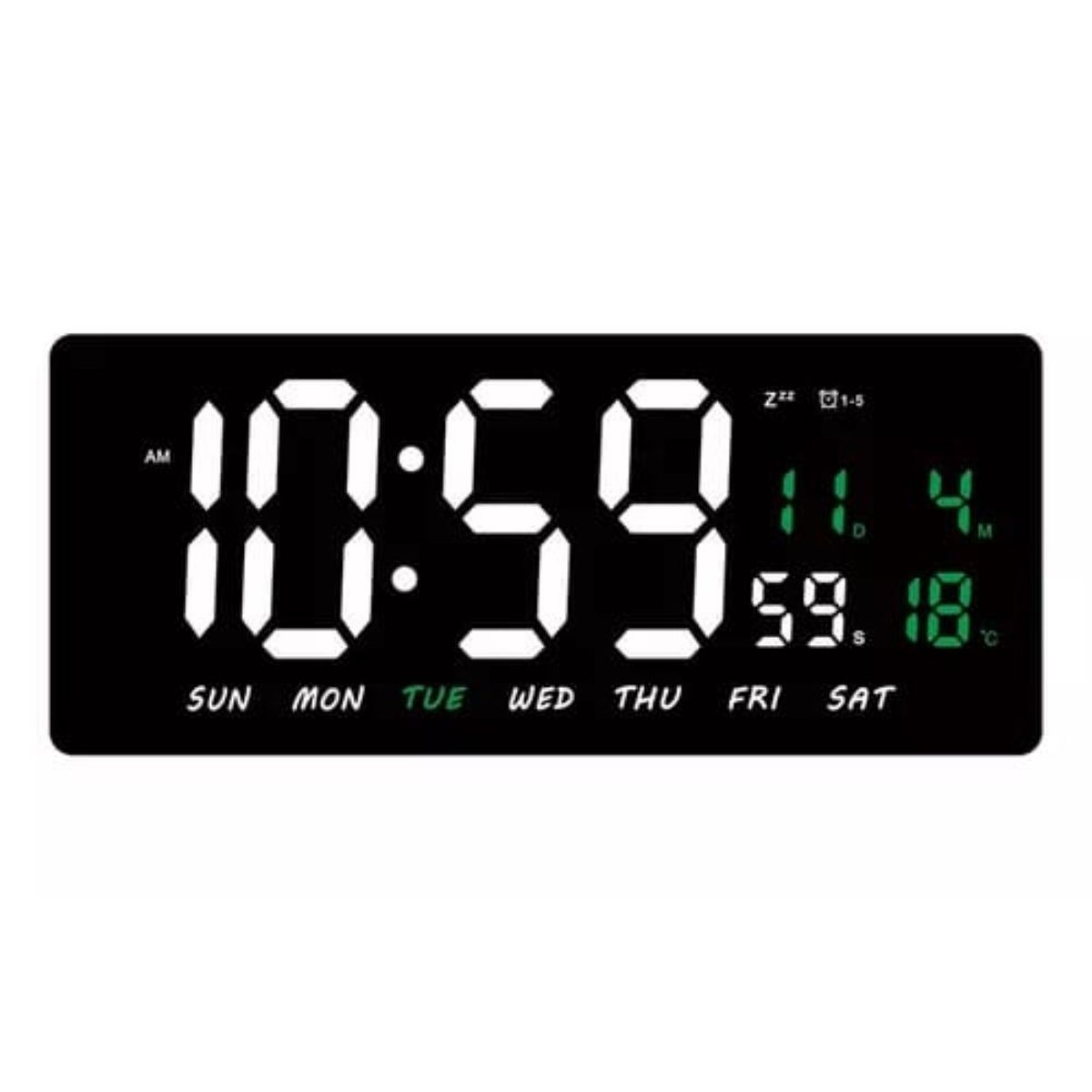 GENERICO - Reloj Digital  Led Pared Alarma Calendario