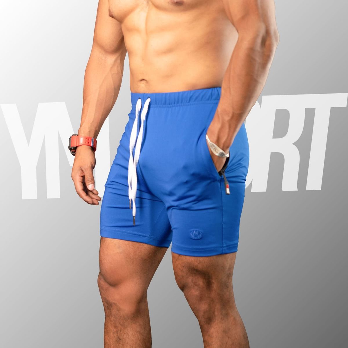 YML SPORT - Short de Entrenamiento Hombre - Short GYM Azul - YML SPORT