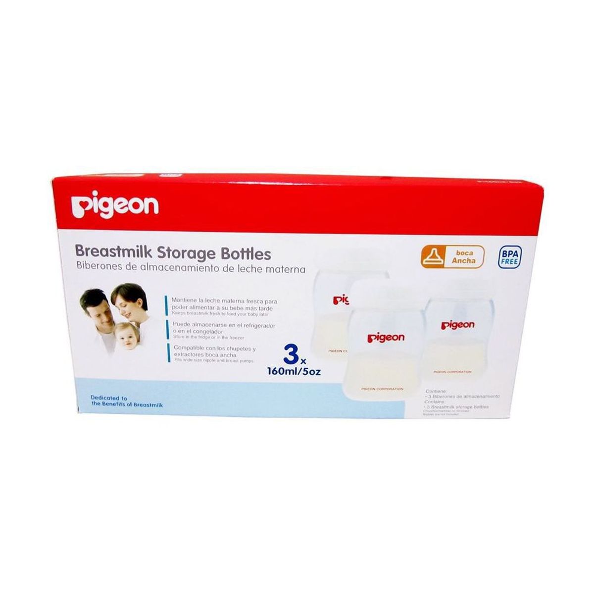 PIGEON - Pigeon Biberón de Almacenamiento de leche materna boca ancha