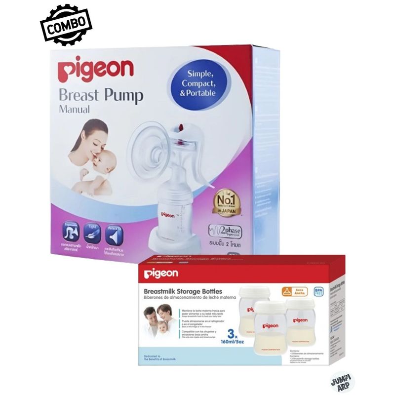 PIGEON - Combo Pigeon Extractor Manual 26488+ Biberones Boca Ancha