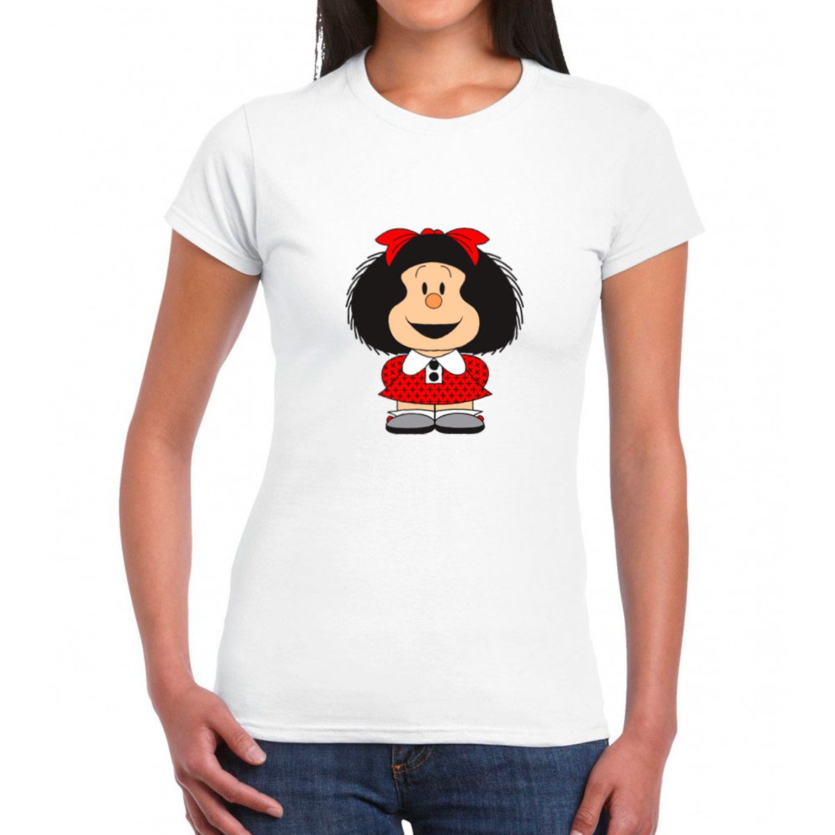 GENERICO - Polo mujer Mafalda - Nathalie Love It - Blanco