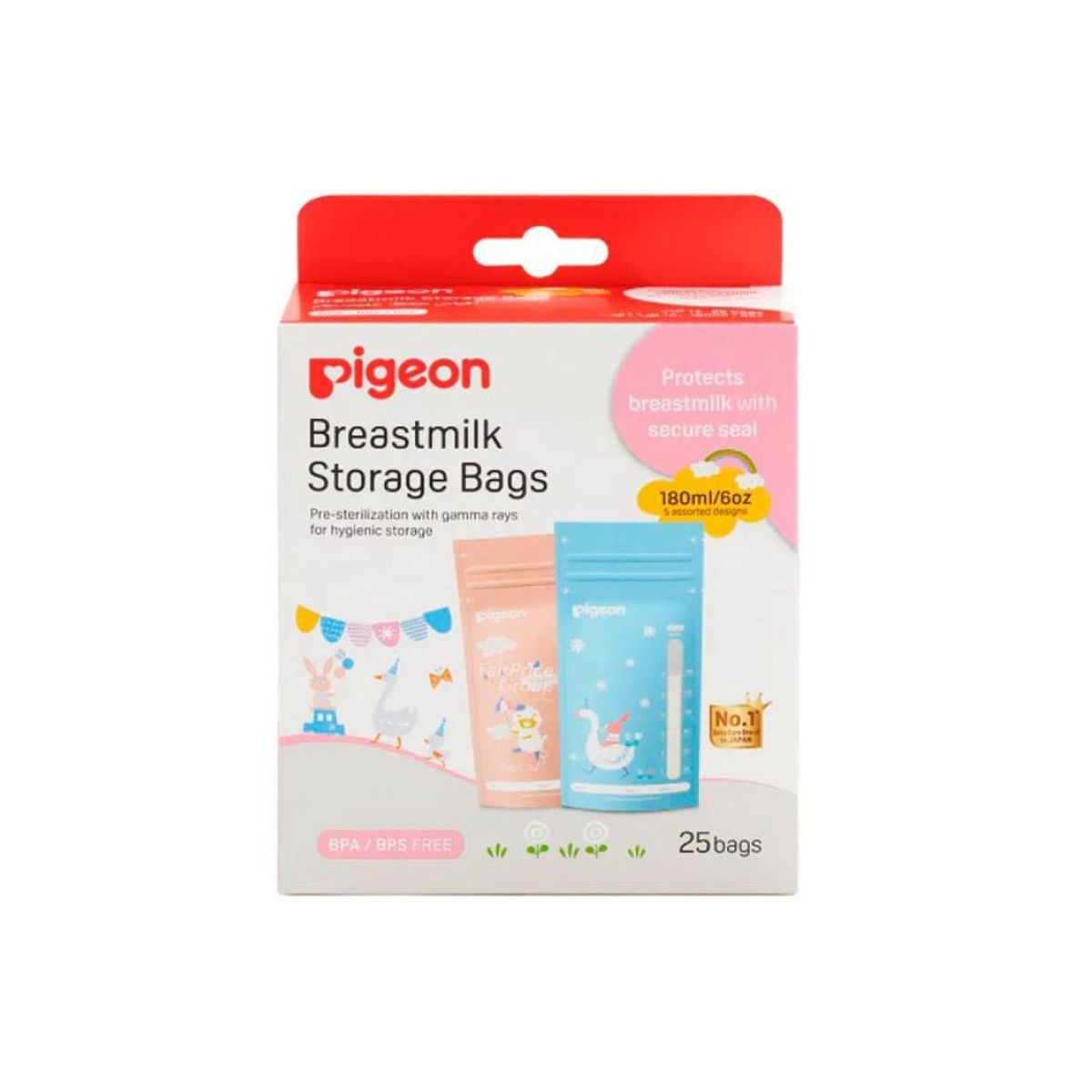 PIGEON - Bolsas de almacenamiento de leche materna pigeon x 25 unid