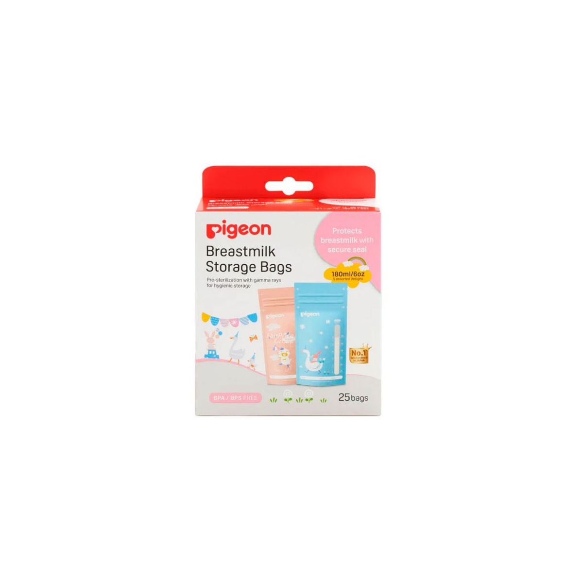 PIGEON - Bolsas de almacenamiento de leche materna pigeon x 25 unid