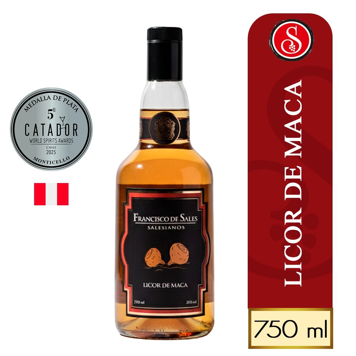 FRANCISCO DE SALES - Licor de Maca  Bot. x 750 ml.