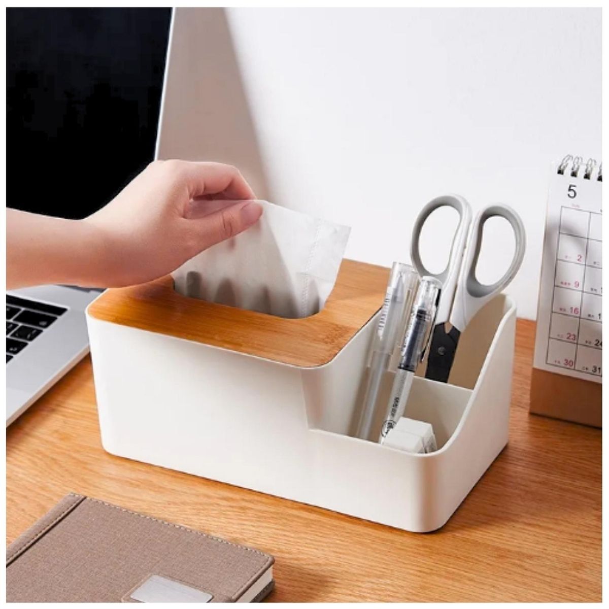 MINARI - Caja Organizador de Escritorio Oficina Dispensador Papel H21