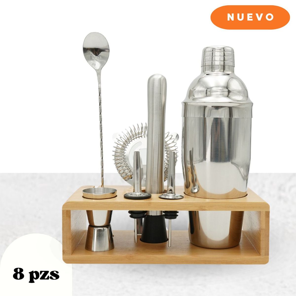 GENERICO - Juego De Coctelera De Kit De Barman - 8 Piezas Set De Barman